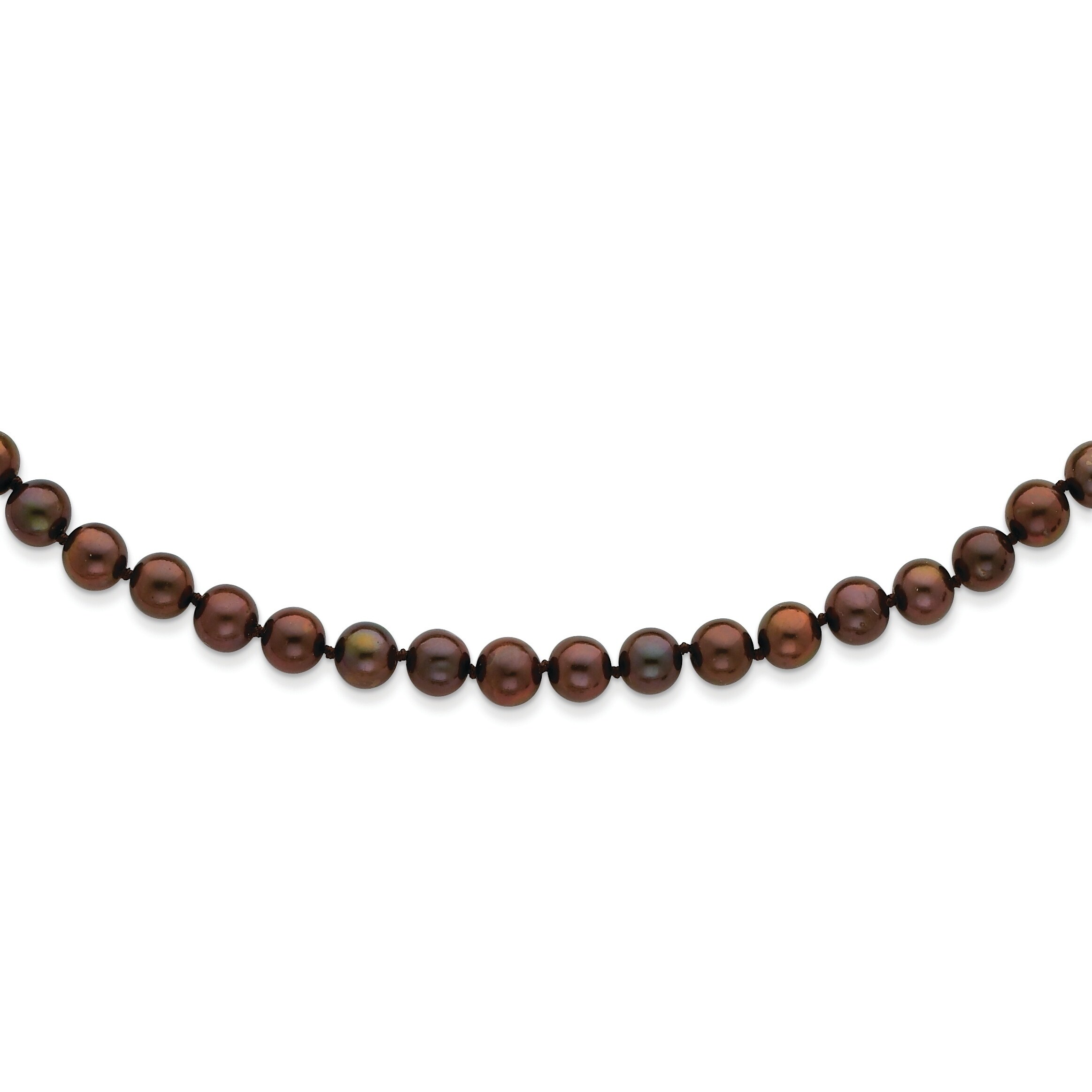Sterling Silver Brown 6-7mm FW Cultured Pearl Stretch Bracelet Set Sterling Silver Brown 6-7mm FW Cultured Pearl Stretch Bracelet Set