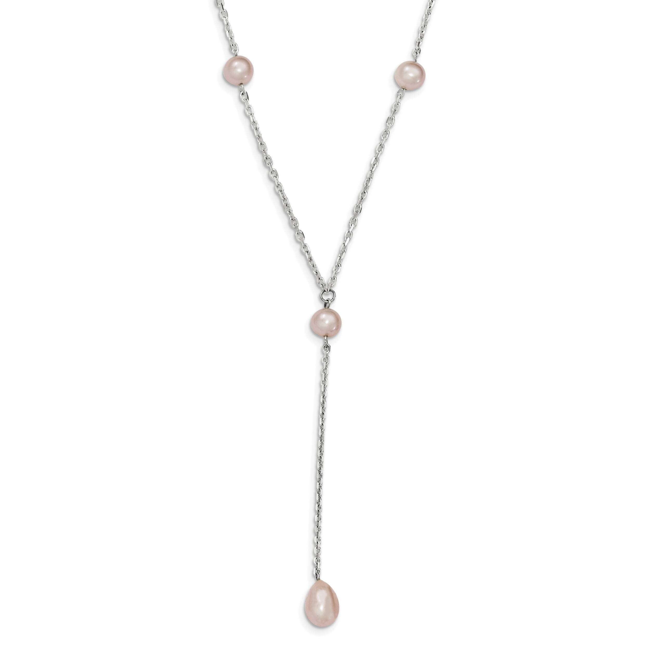 pink cultured pearl necklace