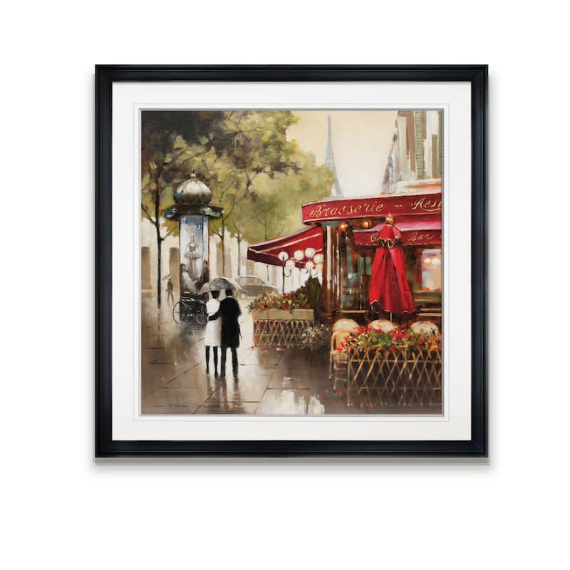 Paris In The Rain -Framed Giclee Print