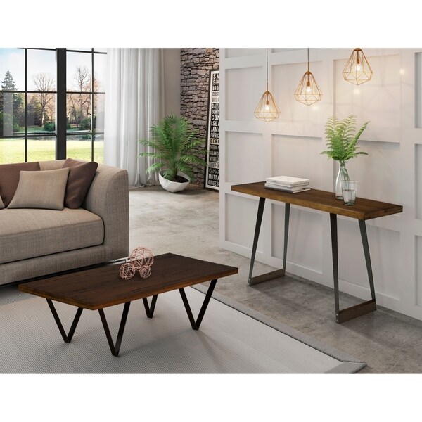 Shop Harper Hand-planed Maple Wood Finish and Black Steel ...