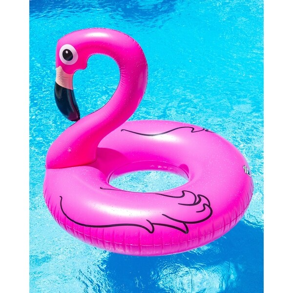 pink flamingo inflatable pool