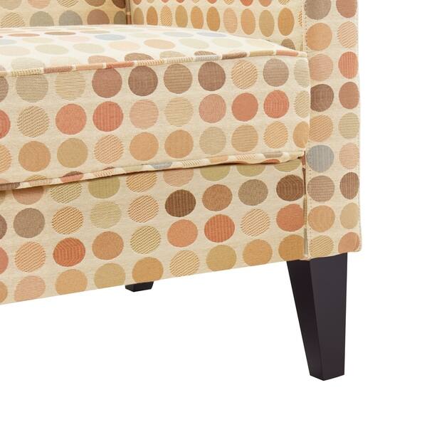 Handy Living Belmont Beige Retro Dot Arm Chair Overstock