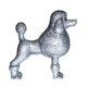 preview thumbnail 2 of 0, Interior Illusions Plus Graphite Rhinestone Poodle Decoration - 11" tall