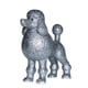 preview thumbnail 1 of 0, Interior Illusions Plus Graphite Rhinestone Poodle Decoration - 11" tall