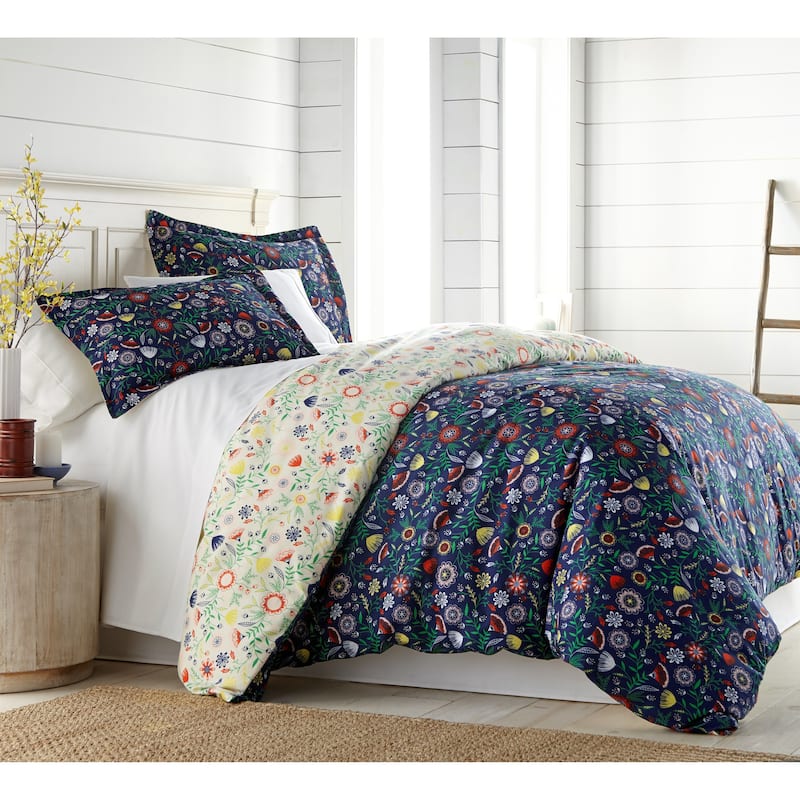 Vilano Premium Ultra-Soft Boho Bloom Duvet Cover and Sham Set