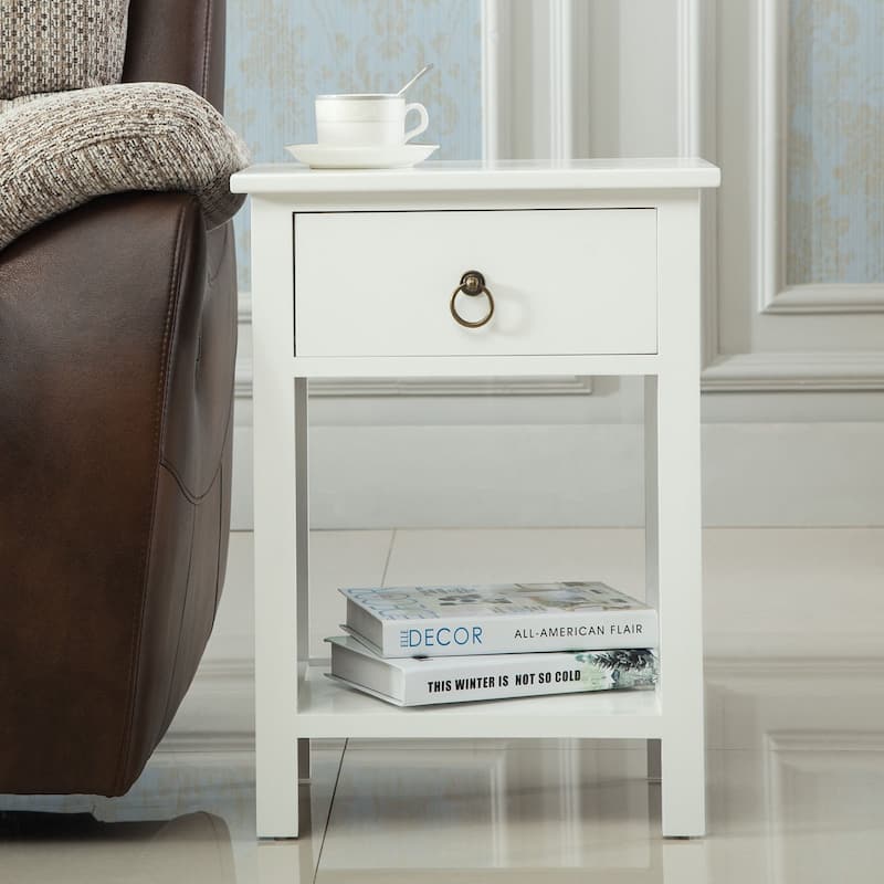 Copper Grove Vore Wood X-base 1-drawer Storage Nightstand