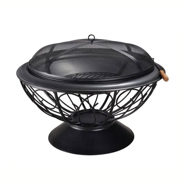 Peaktop Outdoor 30 Round Steel Wood Burning Fire Pit Peaktop Outdoor 30 Round Steel Wood Burning Fire Pit