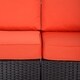 Kinbor 7-piece Outdoor Furniture Cushioned Rattan Wicker Sofa Set All-Weather Patio Sectional Sofa - Thumbnail 19