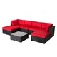 Kinbor 7-piece Outdoor Furniture Cushioned Rattan Wicker Sofa Set All-Weather Patio Sectional Sofa - Thumbnail 26