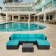 Kinbor 7-piece Outdoor Furniture Cushioned Rattan Wicker Sofa Set All-Weather Patio Sectional Sofa - Thumbnail 0