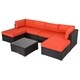 Kinbor 7-piece Outdoor Furniture Cushioned Rattan Wicker Sofa Set All-Weather Patio Sectional Sofa - Thumbnail 24
