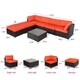 Kinbor 7-piece Outdoor Furniture Cushioned Rattan Wicker Sofa Set All-Weather Patio Sectional Sofa - Thumbnail 18