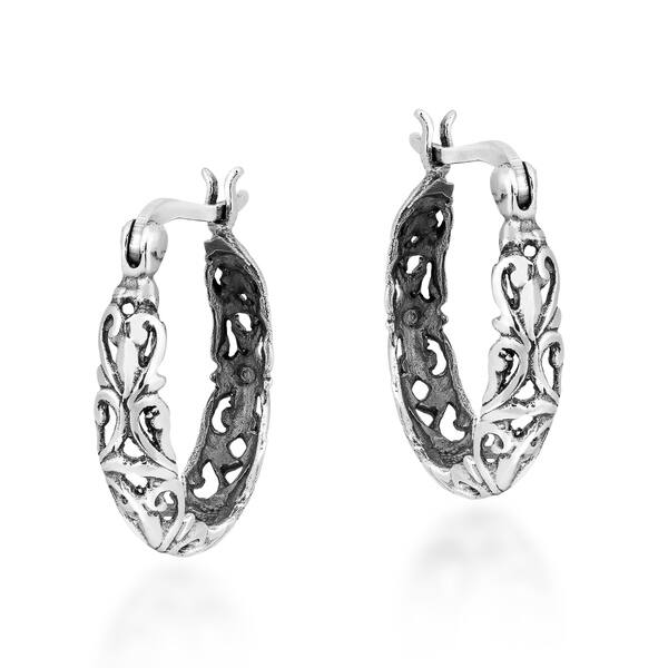 Blue Moonstone Intricately Accented 925 Sterling Silver Dangle Earrings