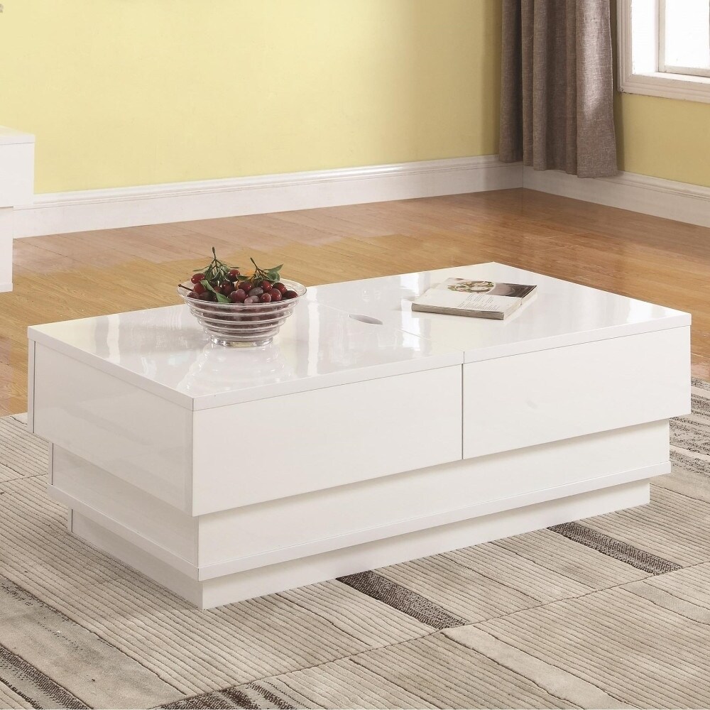 White Coffee Table Storage / Rectangular White Coffee Table With Storage Coffee Table With Drawers - White original coffee table by doug and cristy designs.