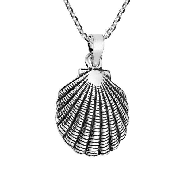 ON SALE Seashell necklace handmade in sterling silver