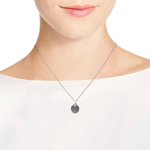 ON SALE Seashell necklace handmade in sterling silver