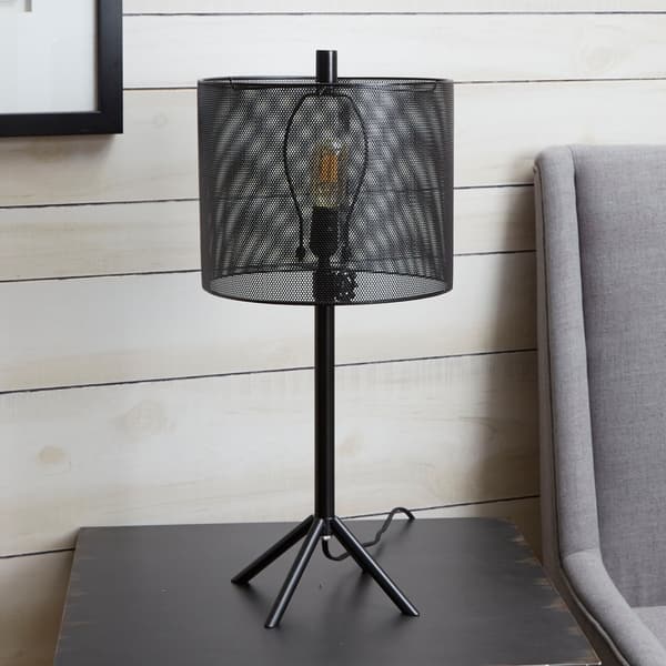 Rhett Tall Metal Table Lamp With Mesh Shade Rhett Tall Metal Table Lamp With Mesh Shade