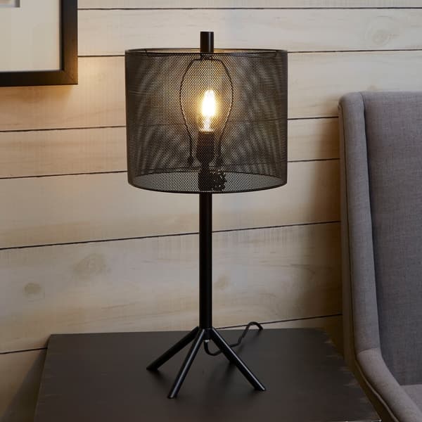 Rhett Tall Metal Table Lamp With Mesh Shade Rhett Tall Metal Table Lamp With Mesh Shade