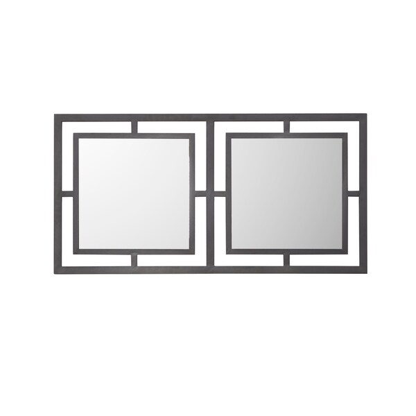 Beth Rectangular Stacked Square Mirrors With Metal Cutout Beth Rectangular Stacked Square Mirrors With Metal Cutout Frames Gun