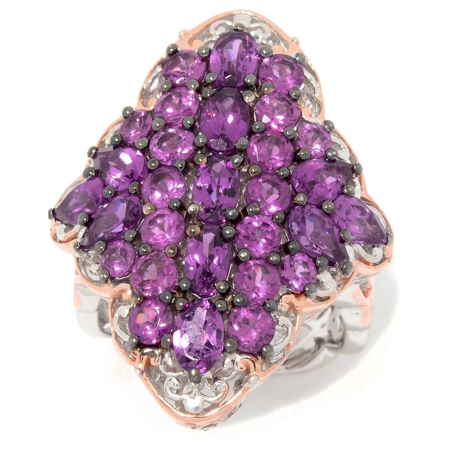 purple garnet ring