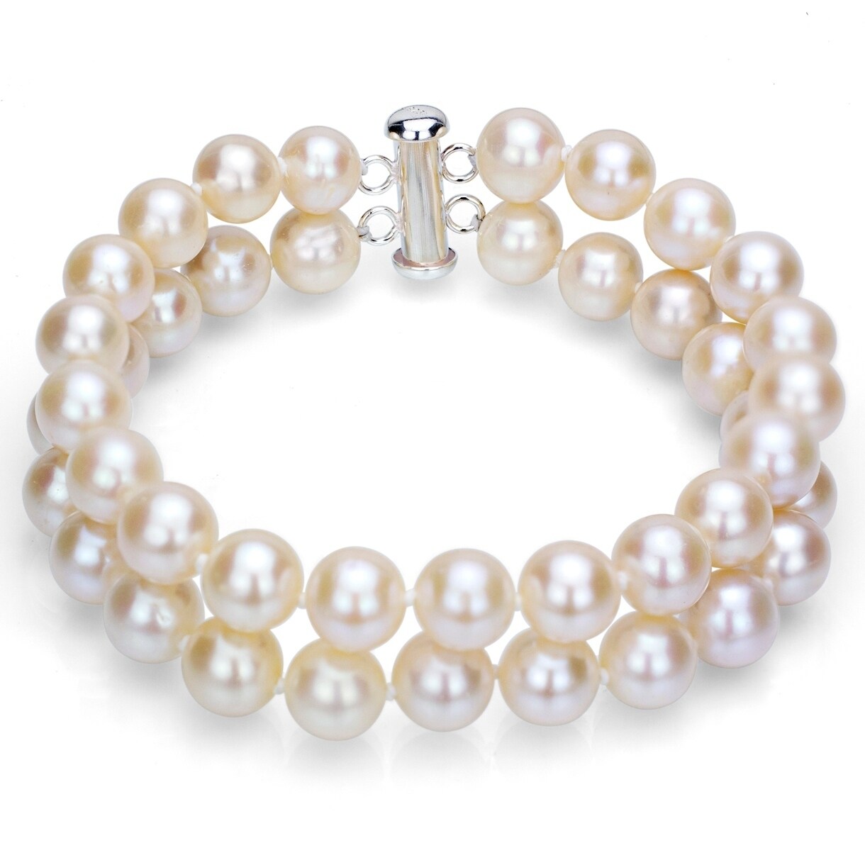 Sterling Silver White Freshwater Cultured Pearl Dragonfly Chain Slide