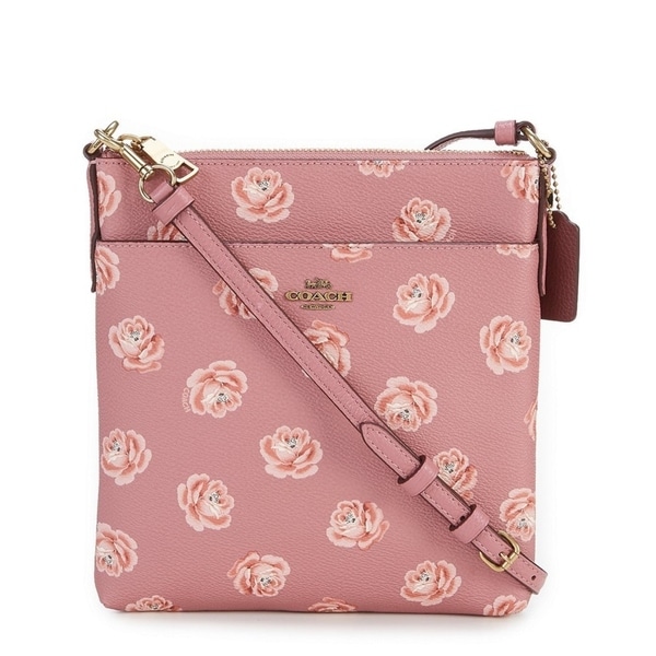 coach rose print purse