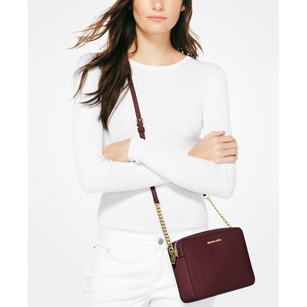 jet set large saffiano leather crossbody bag