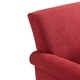 preview thumbnail 9 of 11, Copper Grove Herve Brick Red Velvet Traditional Arm Chair