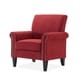 preview thumbnail 5 of 11, Copper Grove Herve Brick Red Velvet Traditional Arm Chair