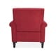 preview thumbnail 6 of 11, Copper Grove Herve Brick Red Velvet Traditional Arm Chair