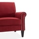 preview thumbnail 10 of 11, Copper Grove Herve Brick Red Velvet Traditional Arm Chair