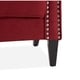 preview thumbnail 12 of 11, Copper Grove Herve Brick Red Velvet Traditional Arm Chair