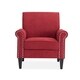 preview thumbnail 4 of 11, Copper Grove Herve Brick Red Velvet Traditional Arm Chair