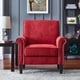 preview thumbnail 2 of 11, Copper Grove Herve Brick Red Velvet Traditional Arm Chair