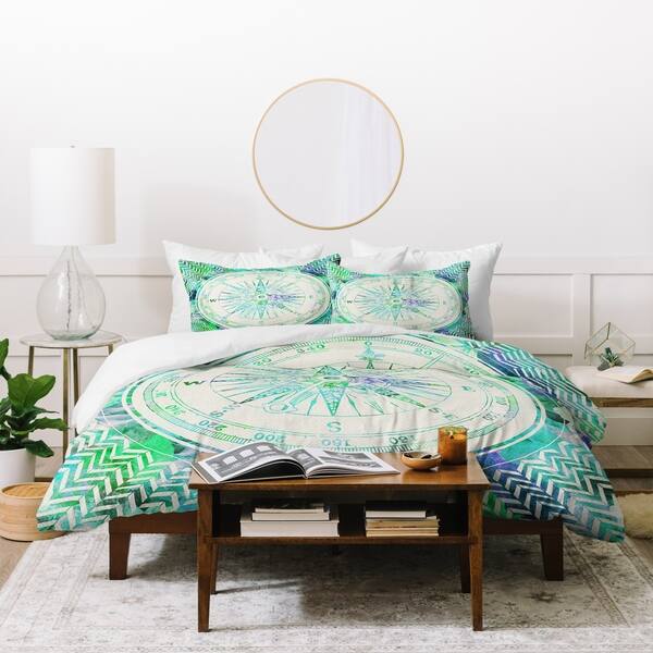 Shop Follow Your Own Path Mint Duvet Cover Free Shipping Today