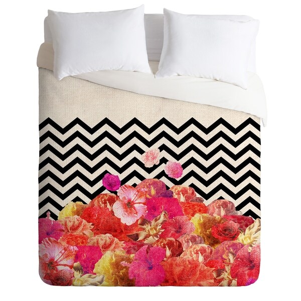 Chevron Flora Duvet Cover -King. Opens flyout.