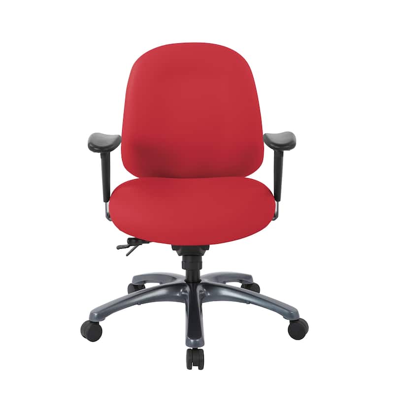 Pro-Line II Multi-Function Mid Back Chair with Seat Slider and Titanium Finish Base