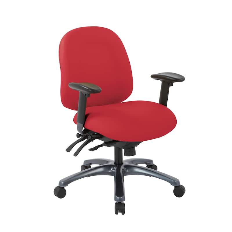 Pro-Line II Multi-Function Mid Back Chair with Seat Slider and Titanium Finish Base