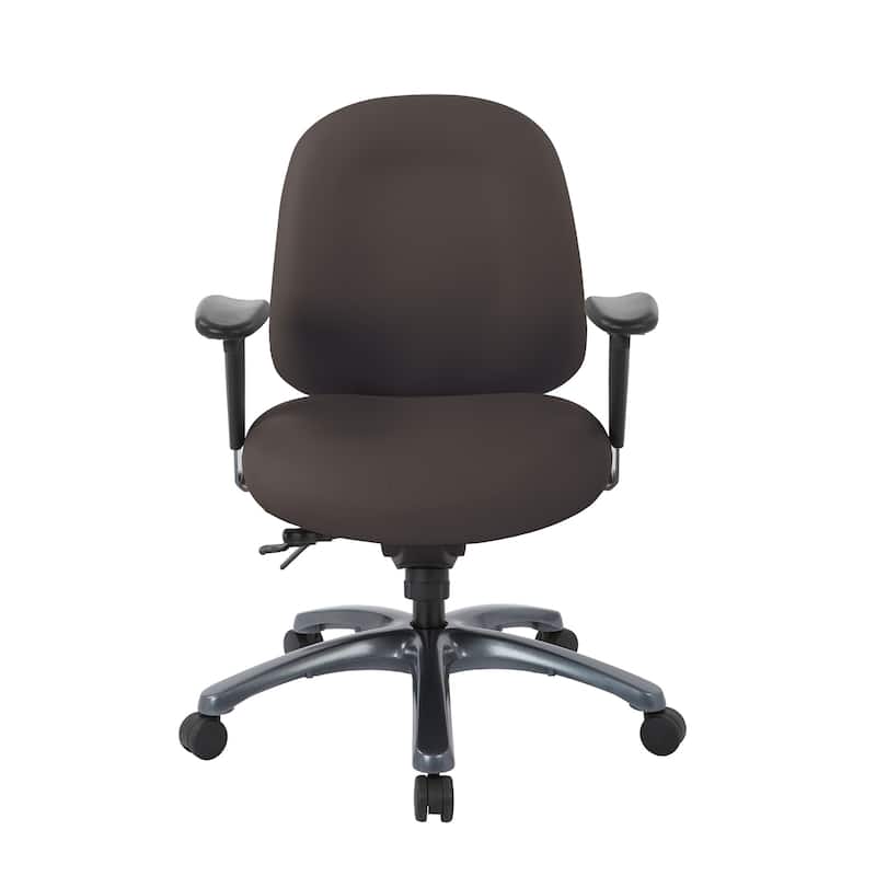 Pro-Line II Multi-Function Mid Back Chair with Seat Slider and Titanium Finish Base
