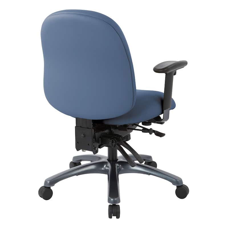 Pro-Line II Multi-Function Mid Back Chair with Seat Slider and Titanium Finish Base