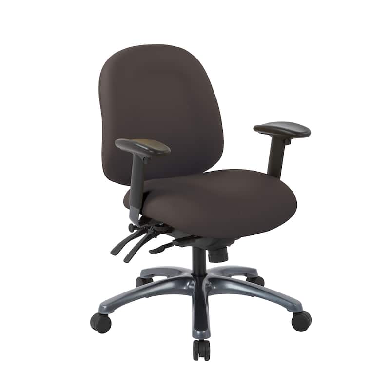 Pro-Line II Multi-Function Mid Back Chair with Seat Slider and Titanium Finish Base - Java