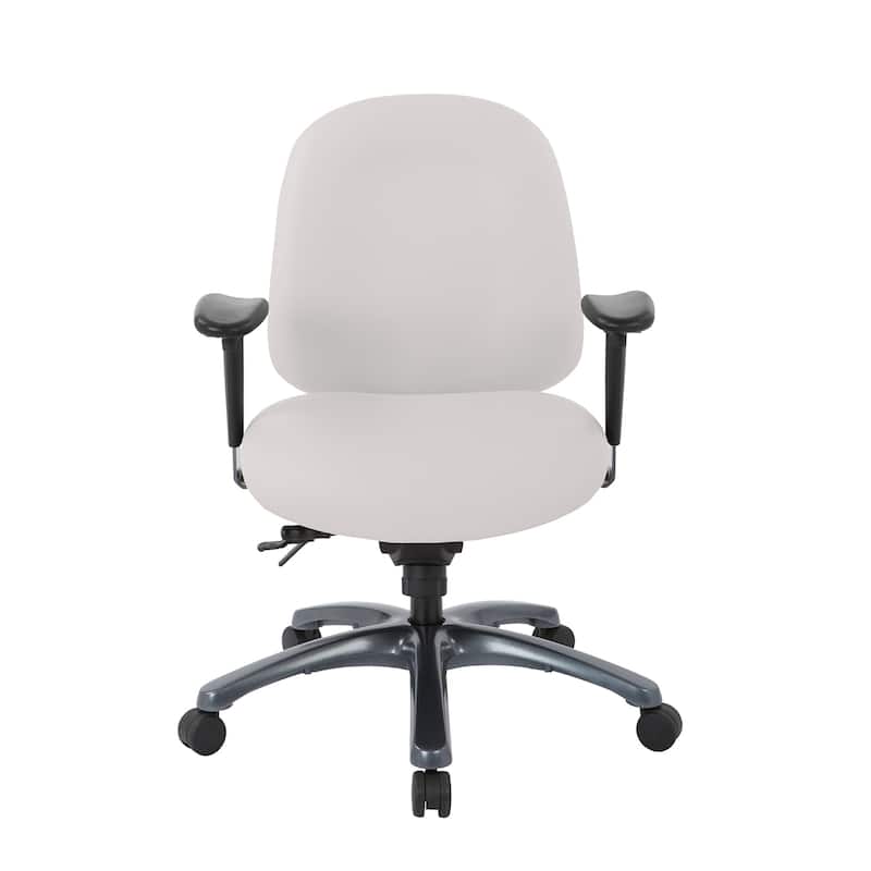 Pro-Line II Multi-Function Mid Back Chair with Seat Slider and Titanium Finish Base