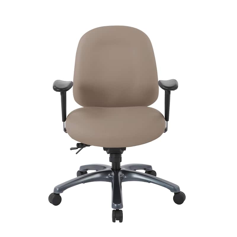 Pro-Line II Multi-Function Mid Back Chair with Seat Slider and Titanium Finish Base