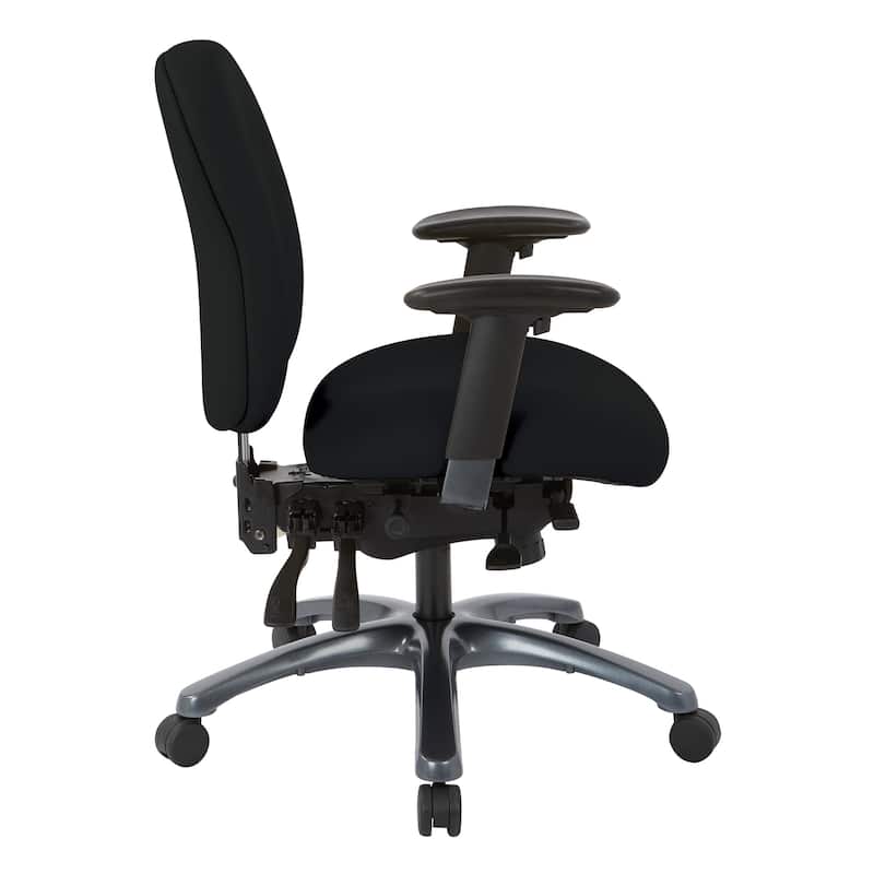 Pro-Line II Multi-Function Mid Back Chair with Seat Slider and Titanium Finish Base