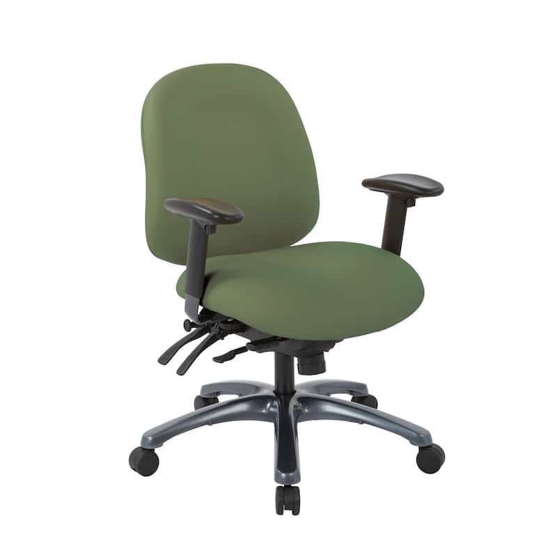 Pro-Line II Multi-Function Mid Back Chair with Seat Slider and Titanium Finish Base - Sage