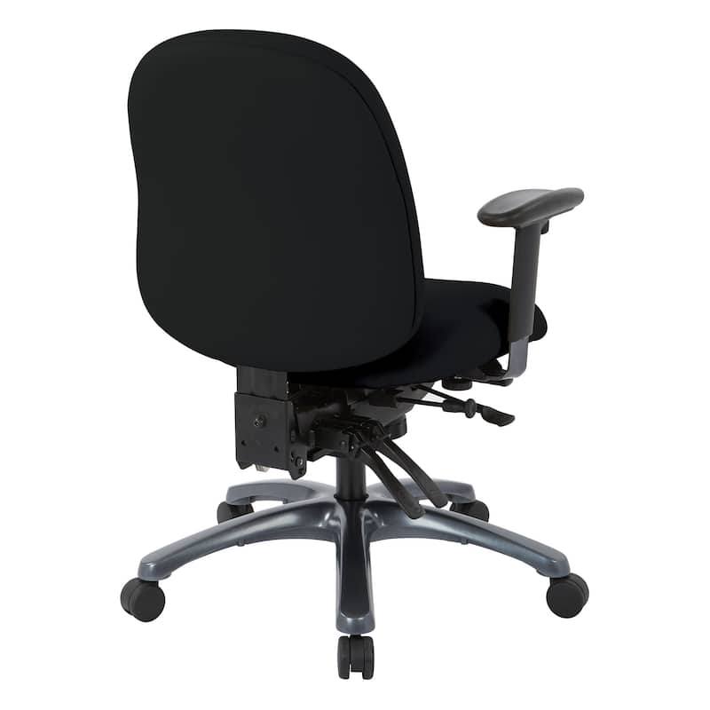 Pro-Line II Multi-Function Mid Back Chair with Seat Slider and Titanium Finish Base