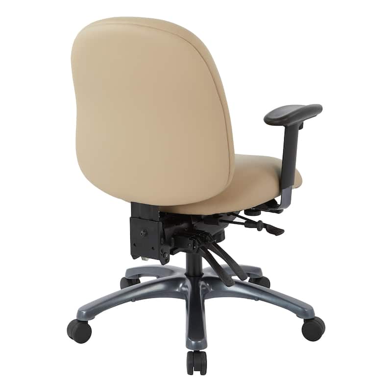 Pro-Line II Multi-Function Mid Back Chair with Seat Slider and Titanium Finish Base