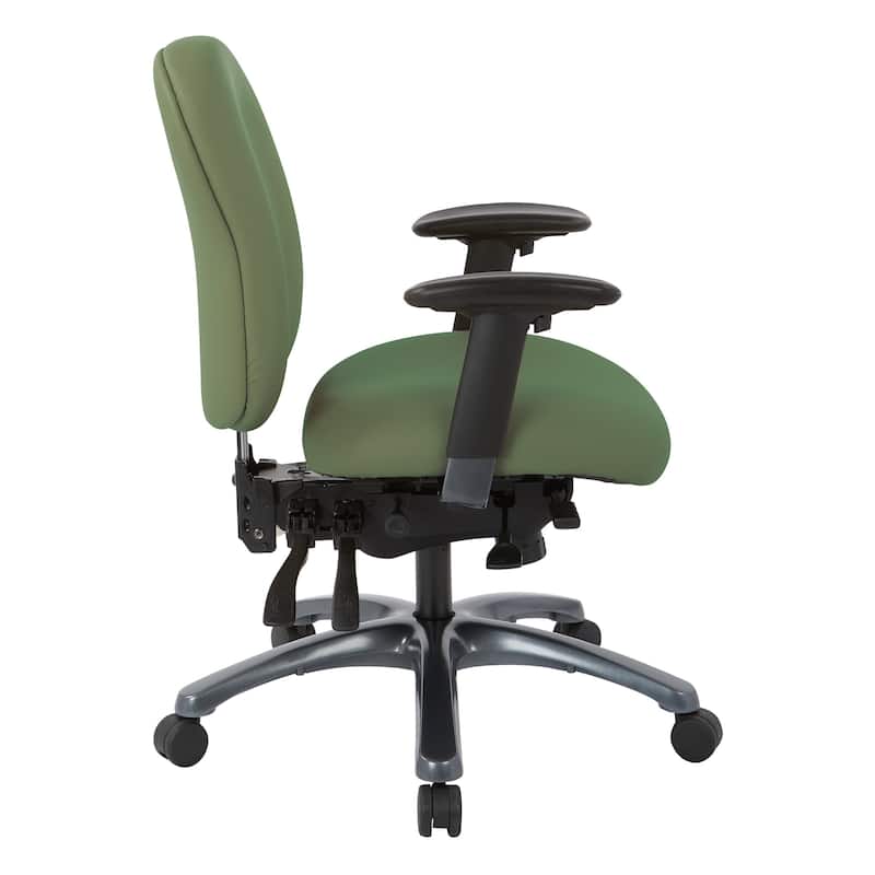 Pro-Line II Multi-Function Mid Back Chair with Seat Slider and Titanium Finish Base