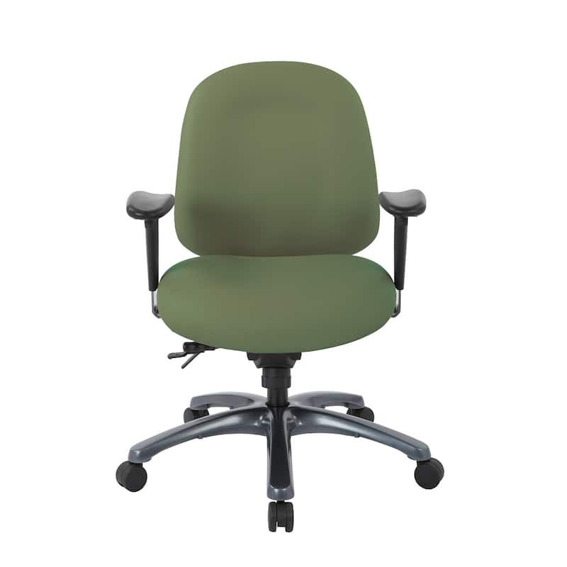 Pro-Line II Multi-Function Mid Back Chair with Seat Slider and Titanium Finish Base