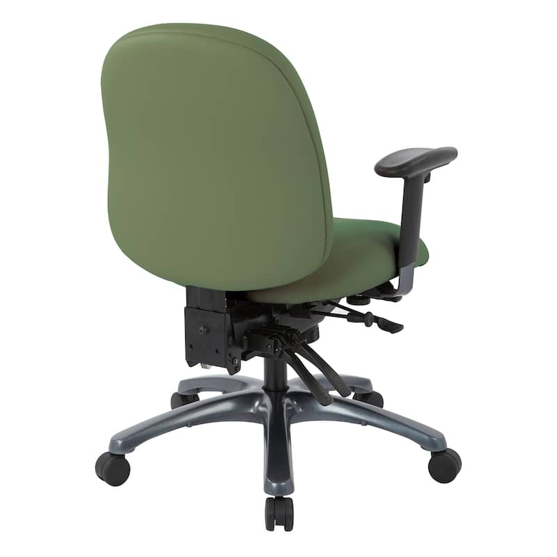 Pro-Line II Multi-Function Mid Back Chair with Seat Slider and Titanium Finish Base